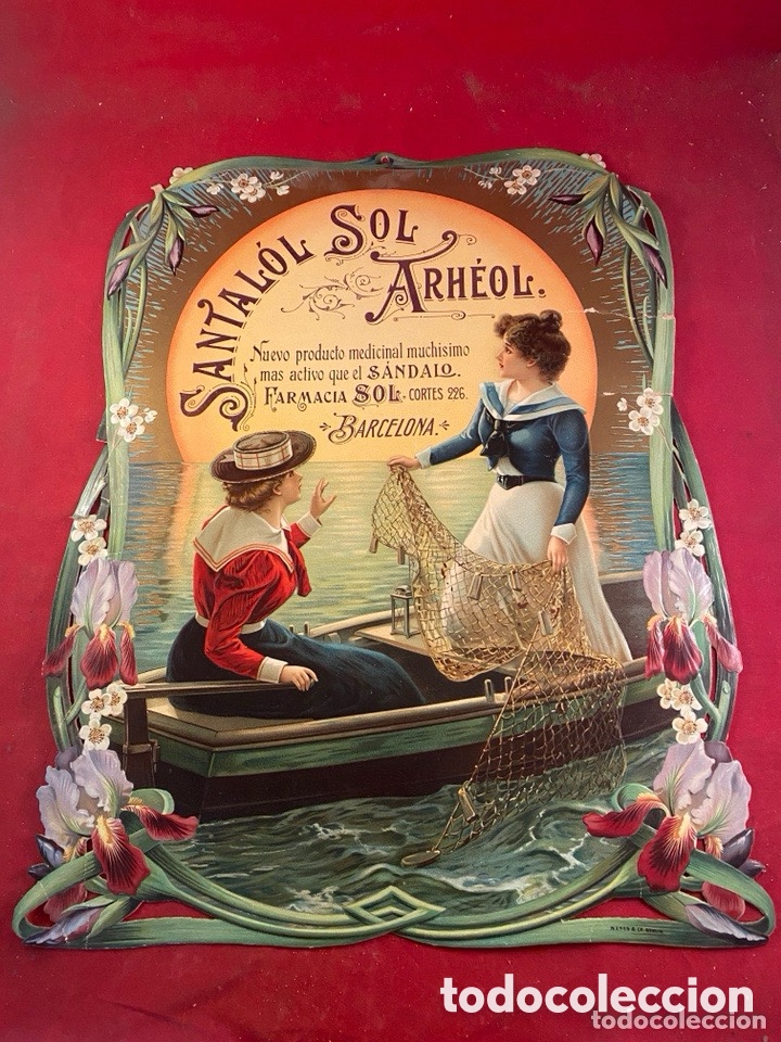 Carteles Publicitarios: Cartel troquelado SANTALOL SOL ARHEOL - BARCELONA
