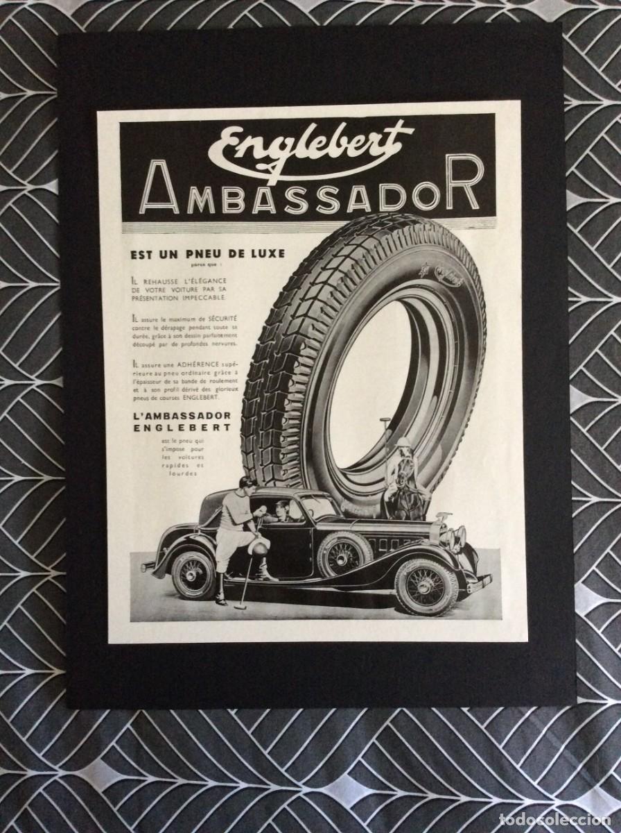 Carteles Publicitarios: Publicidade de 1935. Pneu Englebert Ambassador
