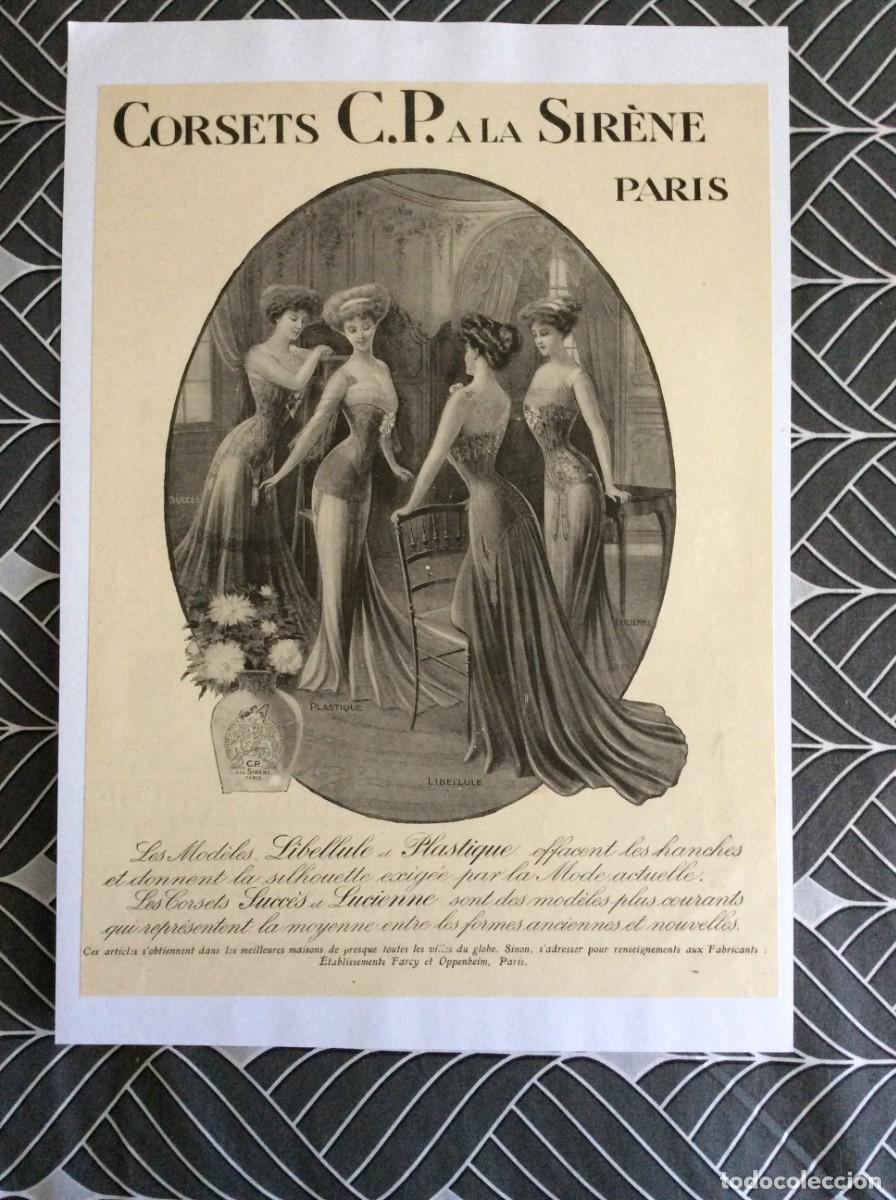 Carteles Publicitarios: Publicidade. C.P. &agrave; la Sir&egrave;ne (Corsetmaker), 1908 Corsets, Ets. Farcy et Oppenheim