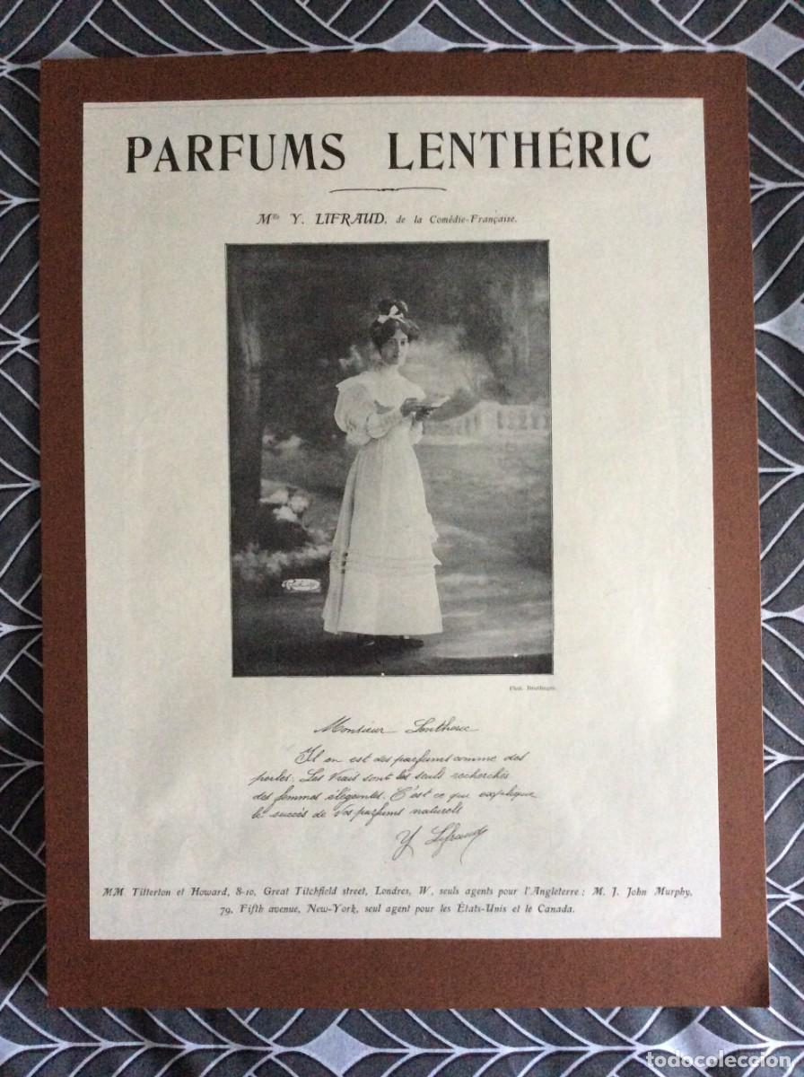 Carteles Publicitarios: Publicidade antiga. Parfums Lenth&eacute;ric, 1908. Na foto: Mlle Y. Lifraud