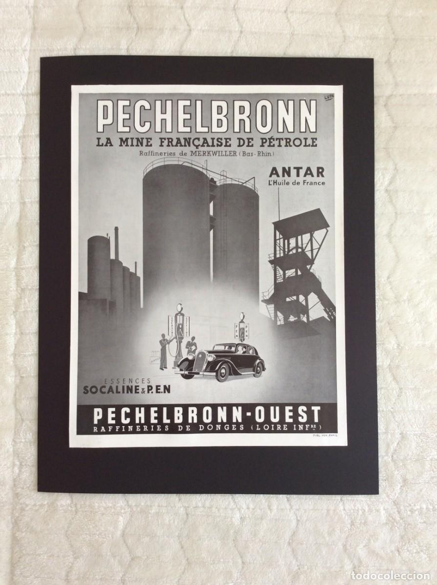 Carteles Publicitarios: Publicidade de 1936. Pechelbronn. La Mine francaise de p&eacute;trole. Raffinerien de Merkwiller (Bas-Rhin)