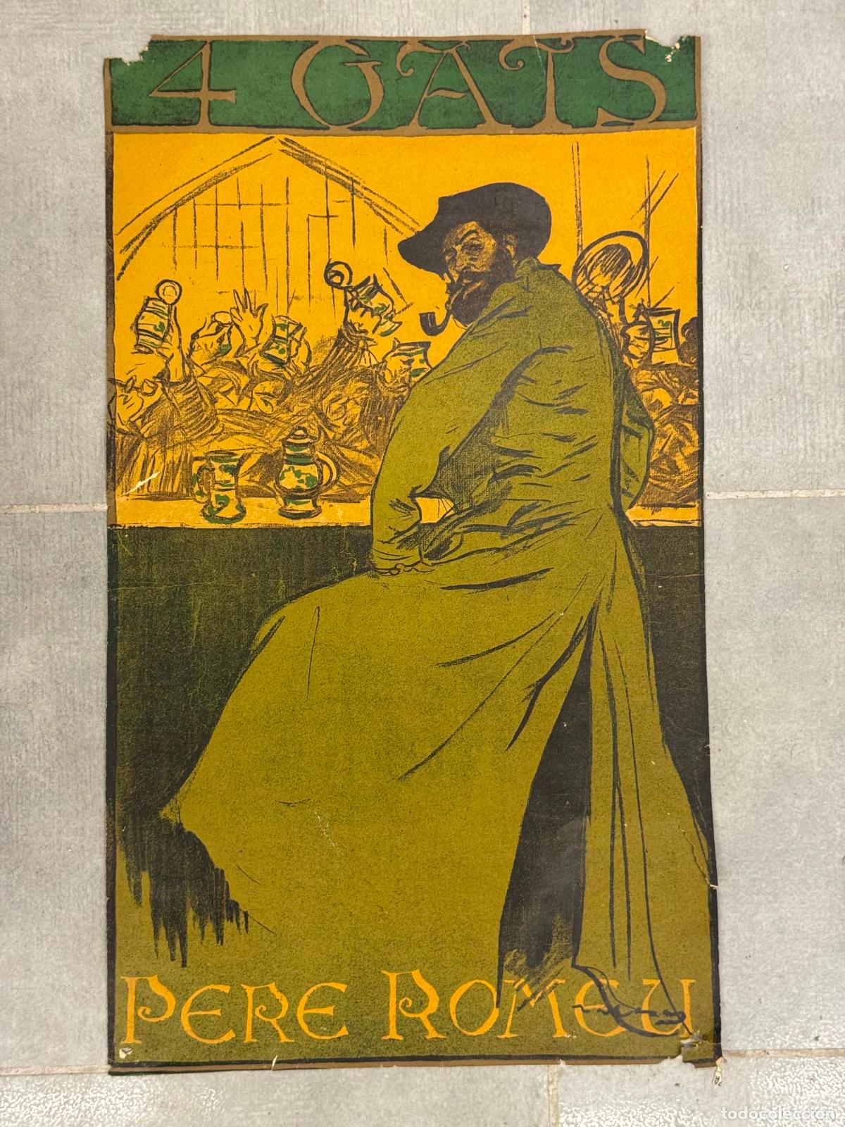 Werbeplakate: RAMON CASAS - 4 GATS - PERE ROMEU - A&Ntilde;O 1967 - EDITORIAL LUMEN - CARTEL - VER FOTOS