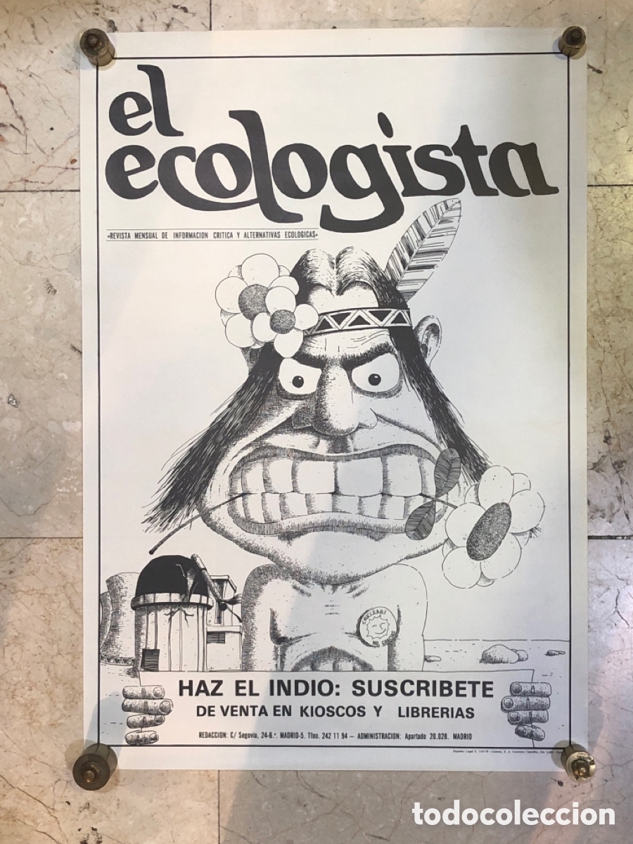 Carteles Publicitarios: P&oacute;ster - el ecologista. haz el indio: suscr&iacute;bete