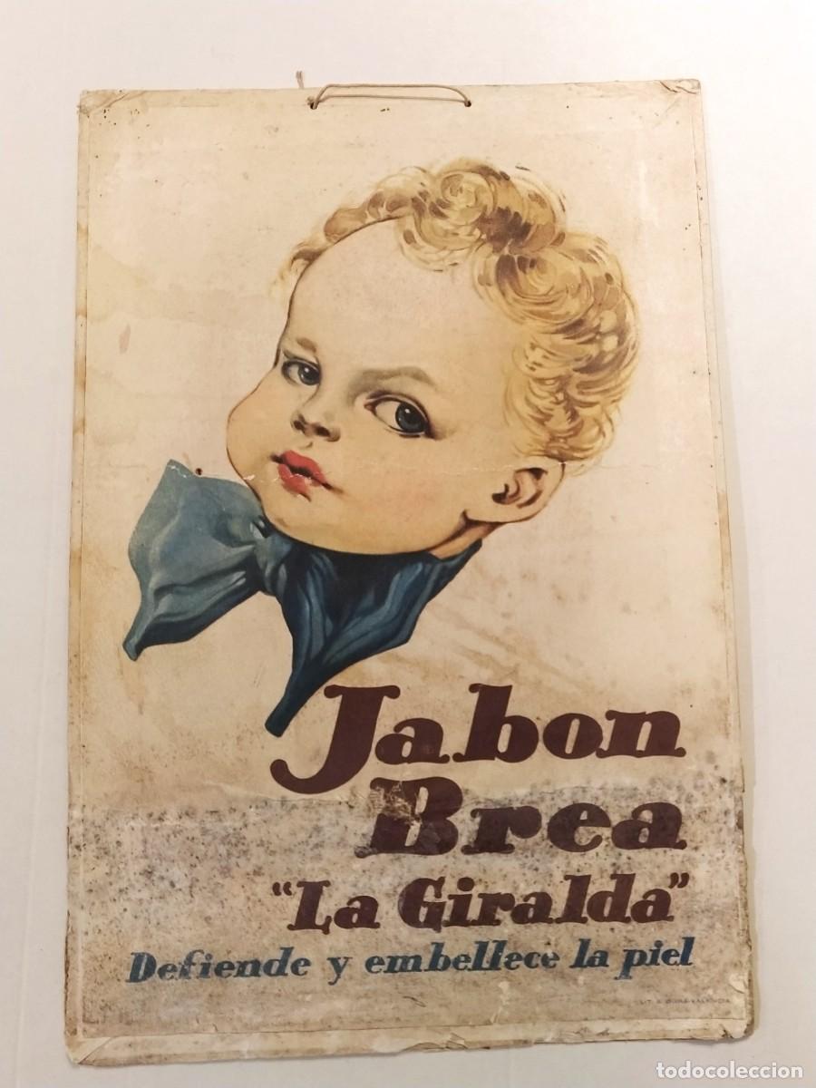 Carteles Publicitarios: JABON BREA LA GIRALDA - DEFIENDE Y EMBELLECE LA PIEL - CARTEL ANTIGUO - PUBLICIDAD -VER FOTOS