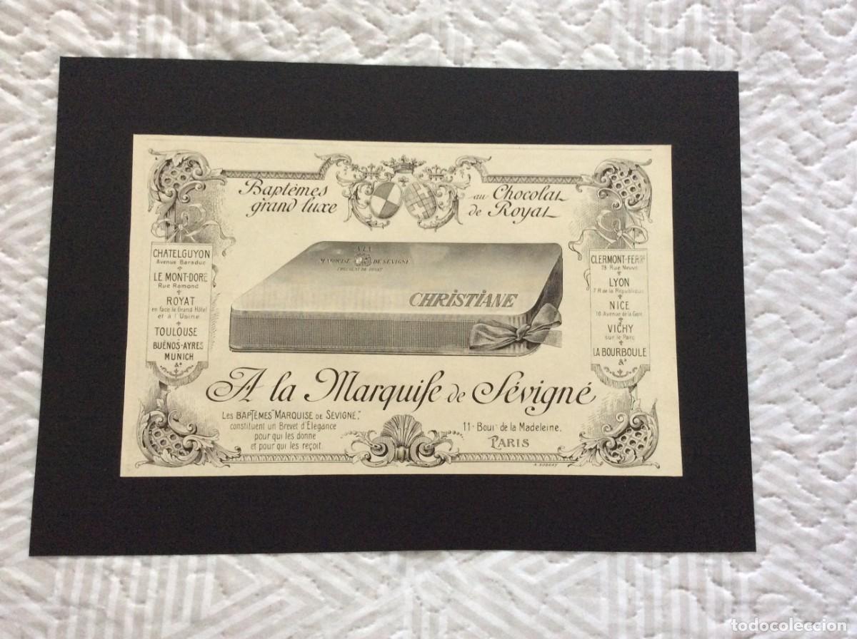 Carteles Publicitarios: Marquise de S&eacute;vign&eacute; - Chocolates Christiane. Publicidade francesa de 1908