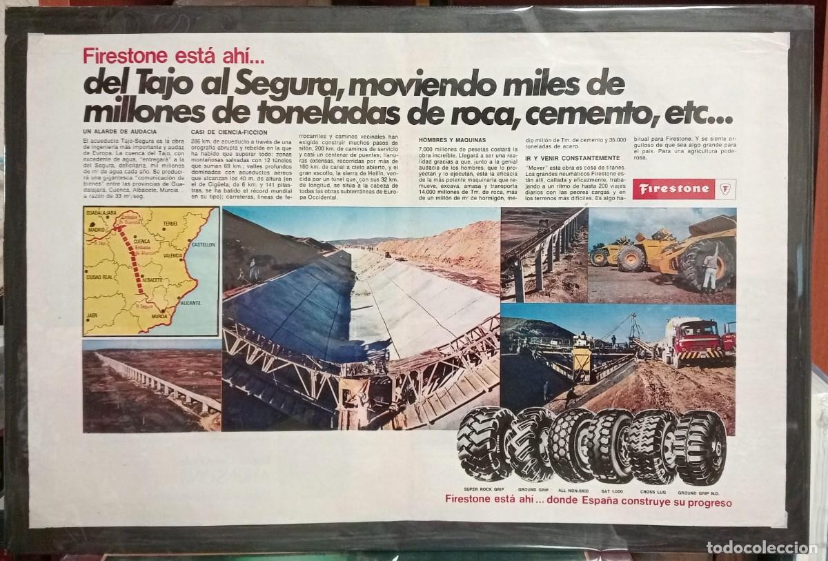 Carteles Publicitarios: FIRESTONE - NEUMATICOS INDUSTRIALES - PUBLICIDAD ORIGINAL 1974 / S&Aacute;BADO GR&Aacute;FICO