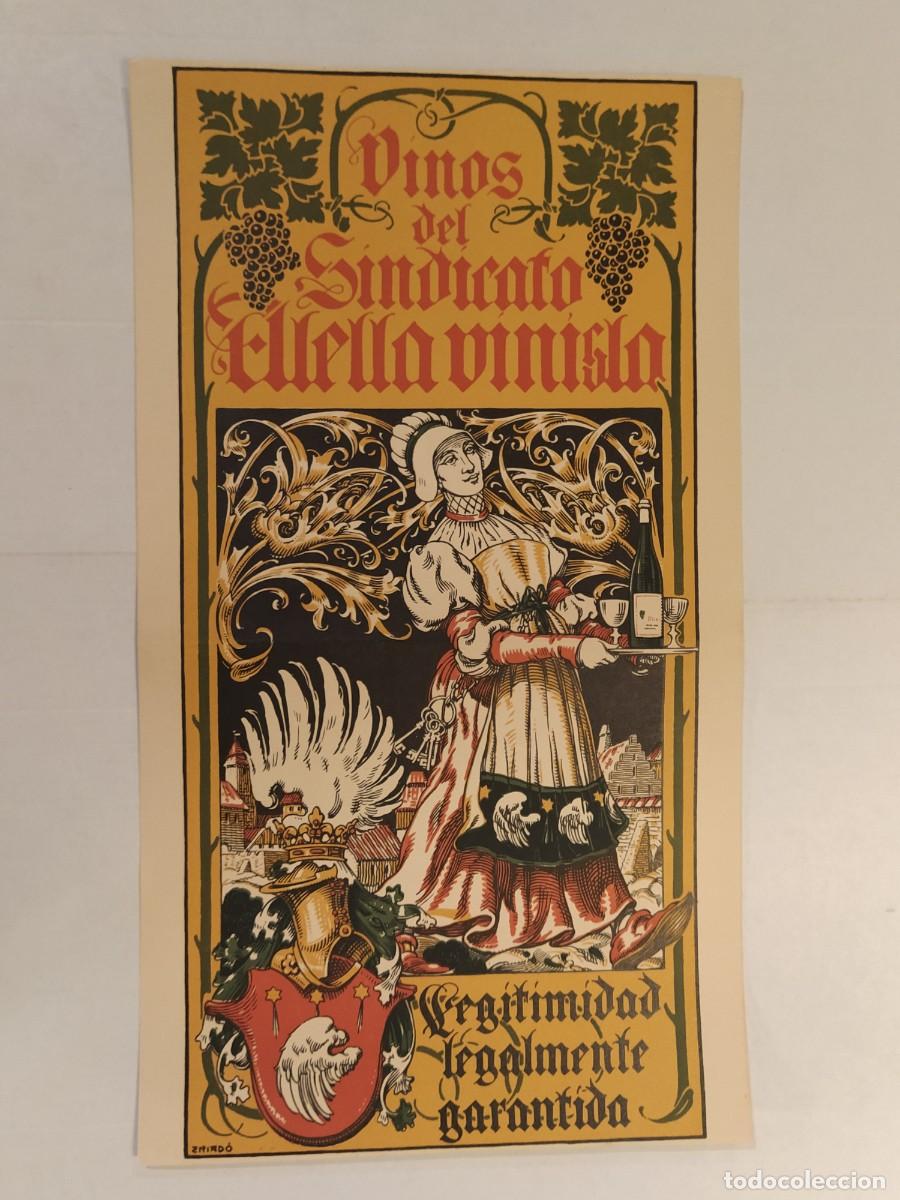 Carteles Publicitarios: ALELLA - VINOS DEL SINDICATO ALELLA VINICOLA - ILUSTRADO POR TRIADO - CARTEL ANTIGUO ORIGINAL