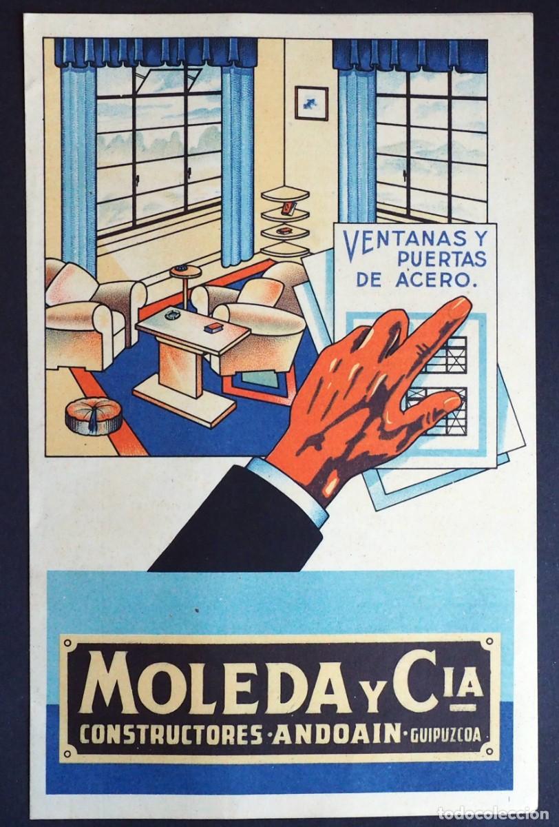 Carteles Publicitarios: HOJA PUBLICITARIA MODELADA Y CIA- CONTRUCIONES-ANDOAIN. GUIPUZCOA. A&Ntilde;OS 50