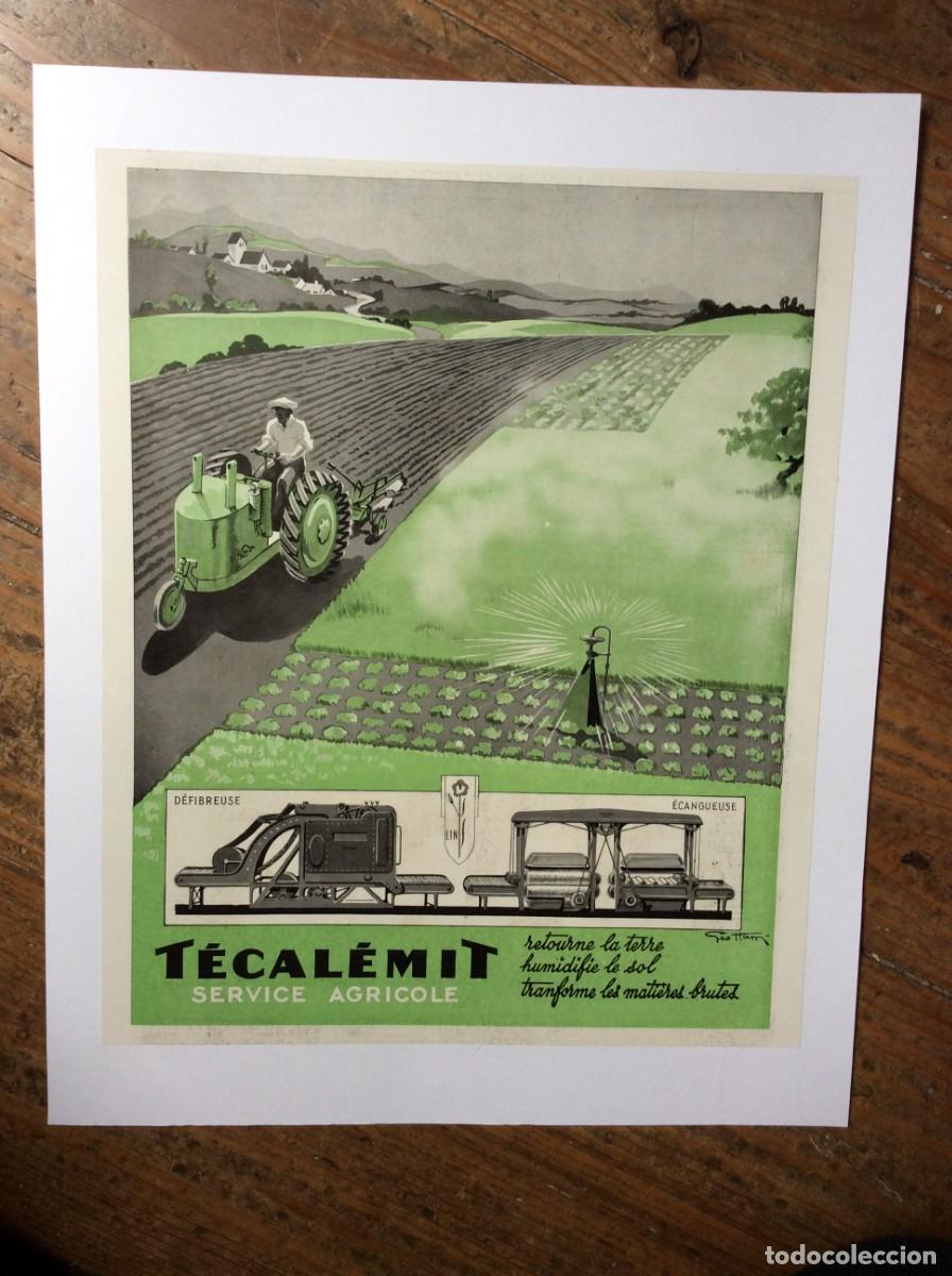 Carteles Publicitarios: Publicidade original de 1941: T&eacute;cal&eacute;mit, Service agricole