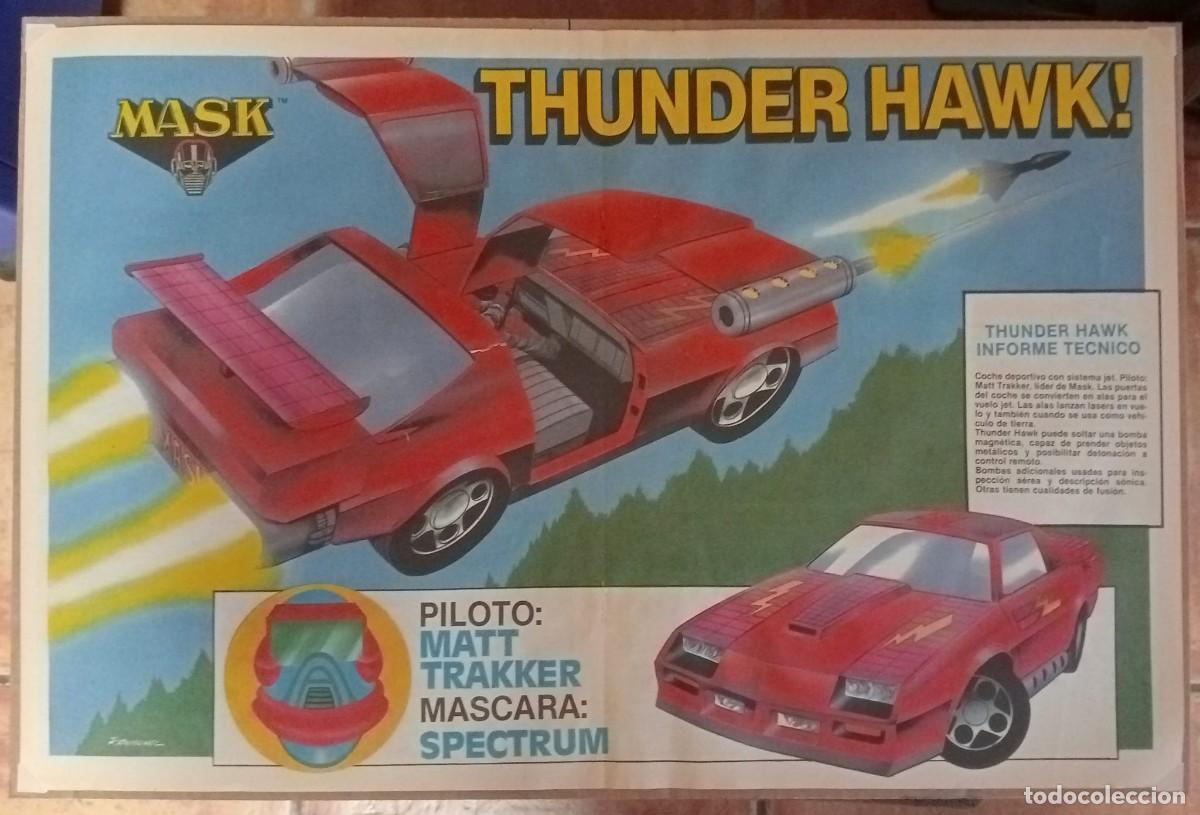 Carteles Publicitarios: CARTEL METAL MASK - THUNDER HAWK ! - EDICIONES M.C. 1985 / 45,5 x 30 Cm. RAYMOND, ILUSTRADOR