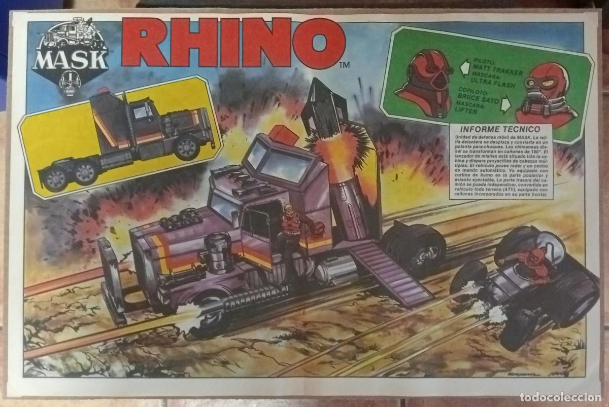 Carteles Publicitarios: CARTEL METAL MASK - RHINO - EDICIONES M.C. 1985 / 45,5 x 30 Cm. - RAYMOND, ILUSTRADOR