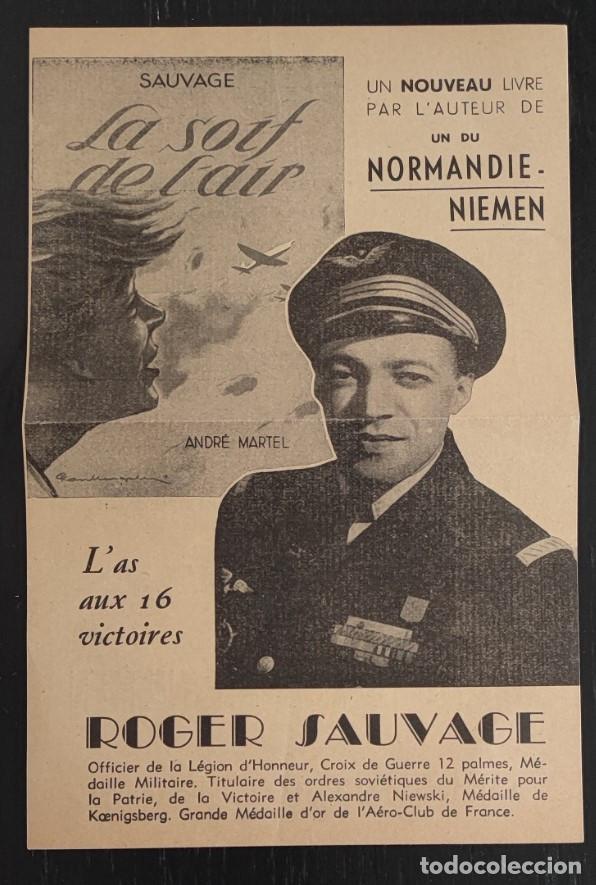 Carteles Publicitarios: HOJA PUBLICITARIA, ROGER SAUVAGE, NORMANDIE NIEMEN, HACIA 1950