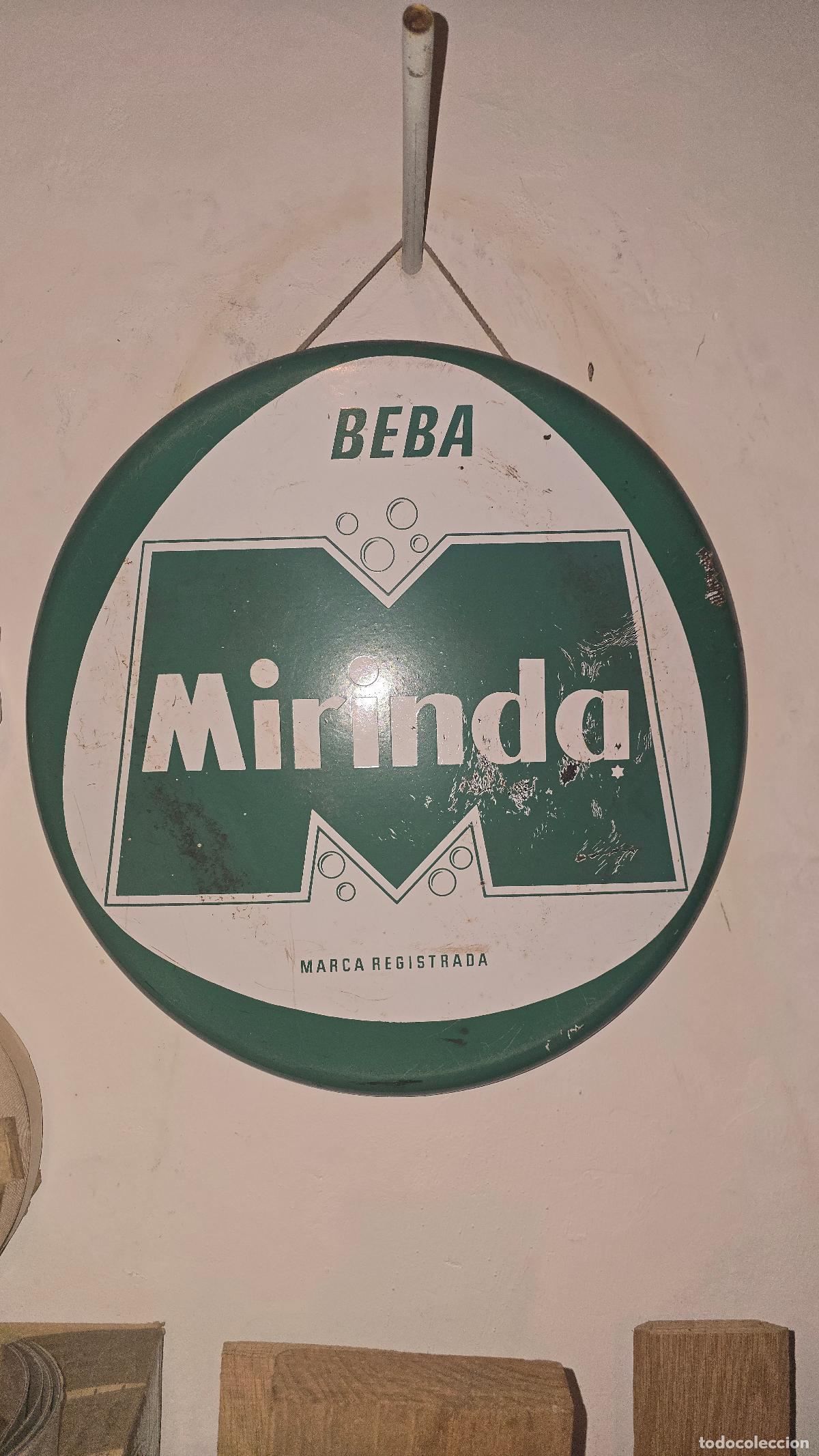 Carteles Publicitarios: Letrero cartel mirinda vintage antiguo
