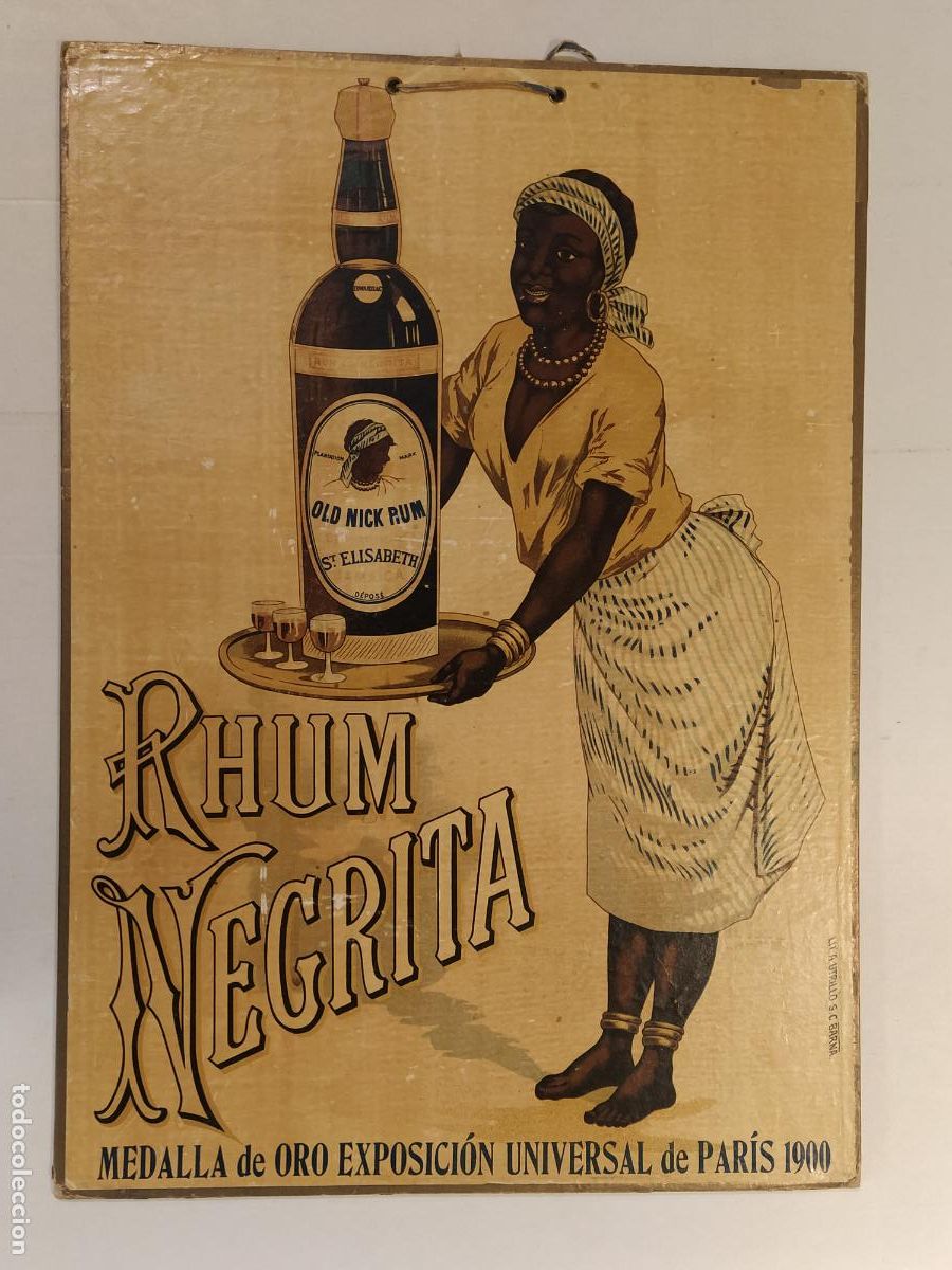 Carteles Publicitarios: RON NEGRITA - RHUM NEGRITA - LIT. A. UTRILLO - CARTEL ANTIGUO - ORIGINAL - PUBLICIDAD -VER FOTOS