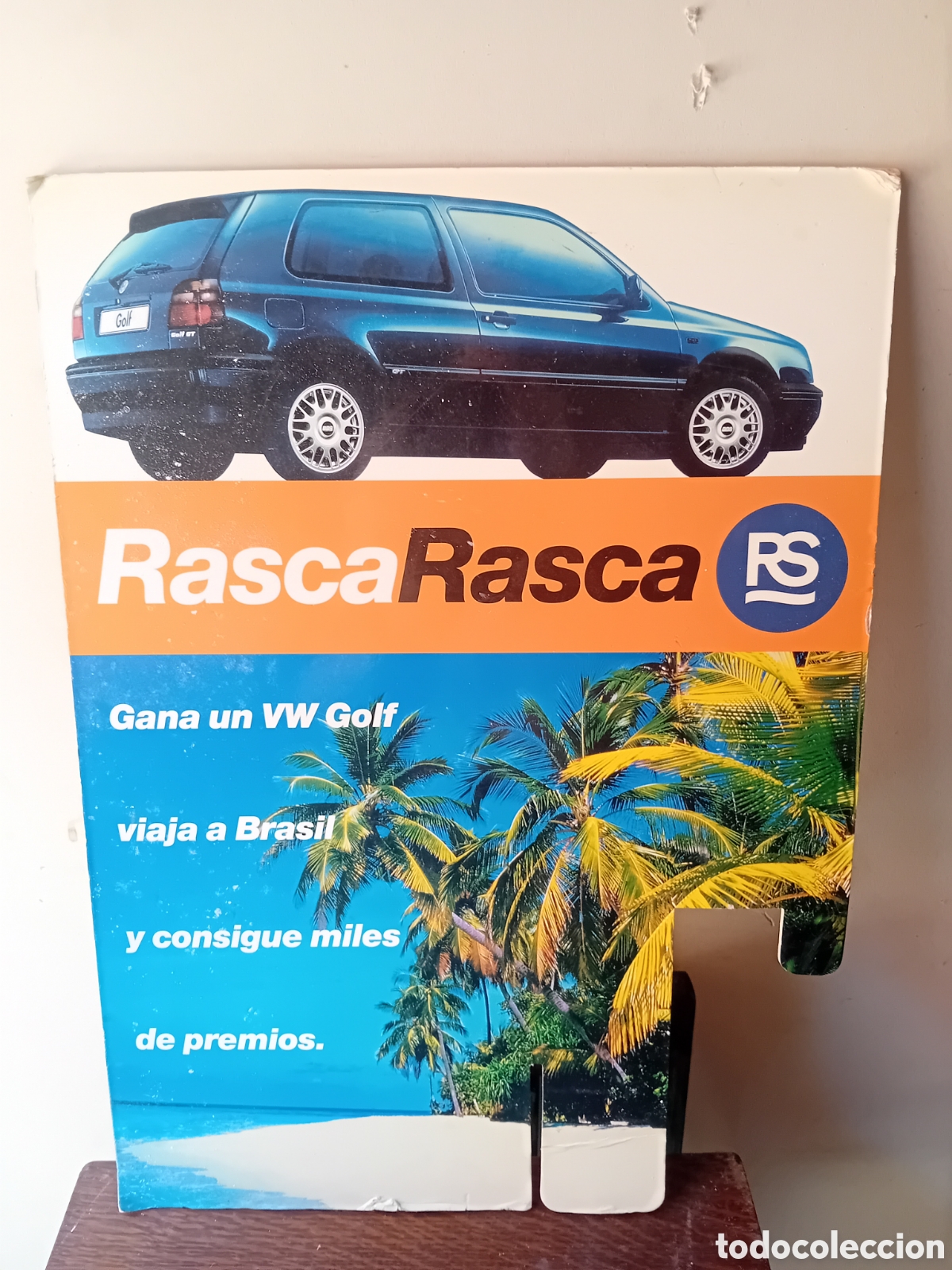 Carteles publicitarios: cartel coche vw golf rasca rasca