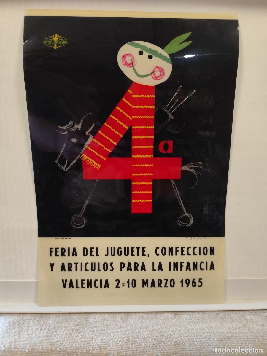 Carteles publicitarios: CARTEL 4&ordf; FERIA DEL JUGUETE, Confeccion y Articulos para la infancia. VALENCIA, A&Ntilde;O 1965