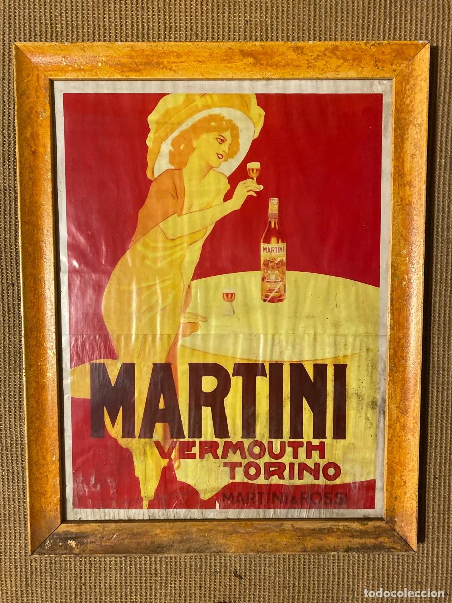 Carteles publicitarios: CARTEL MARTINI VERMOUTH TORINO MARCO MADERA 62X49CM