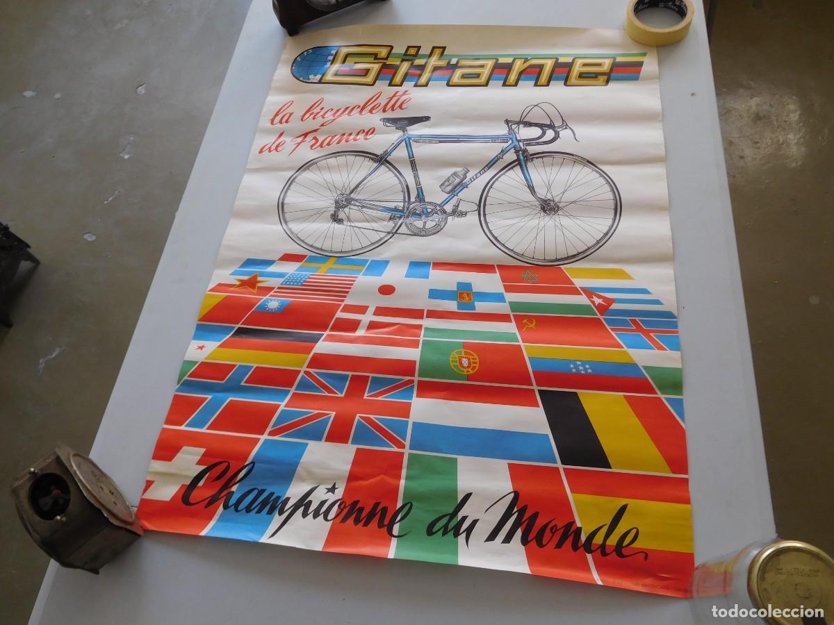 Carteles publicitarios: Cartel o p&oacute;ster antiguo de publicidad bicicletas Gitane