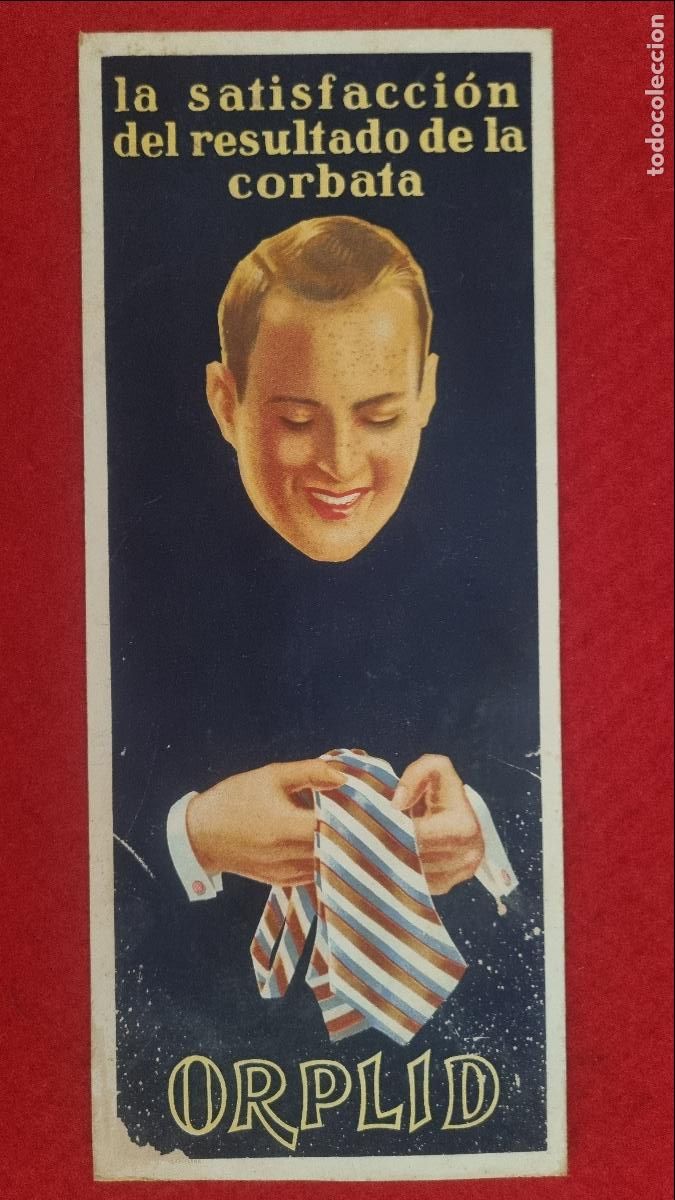 Carteles publicitarios: CARTEL PUBLICIDAD CORBATAS ORPLID DISPLEY CARTULINA ORIGINAL ANTIGUA 2&ordm; B