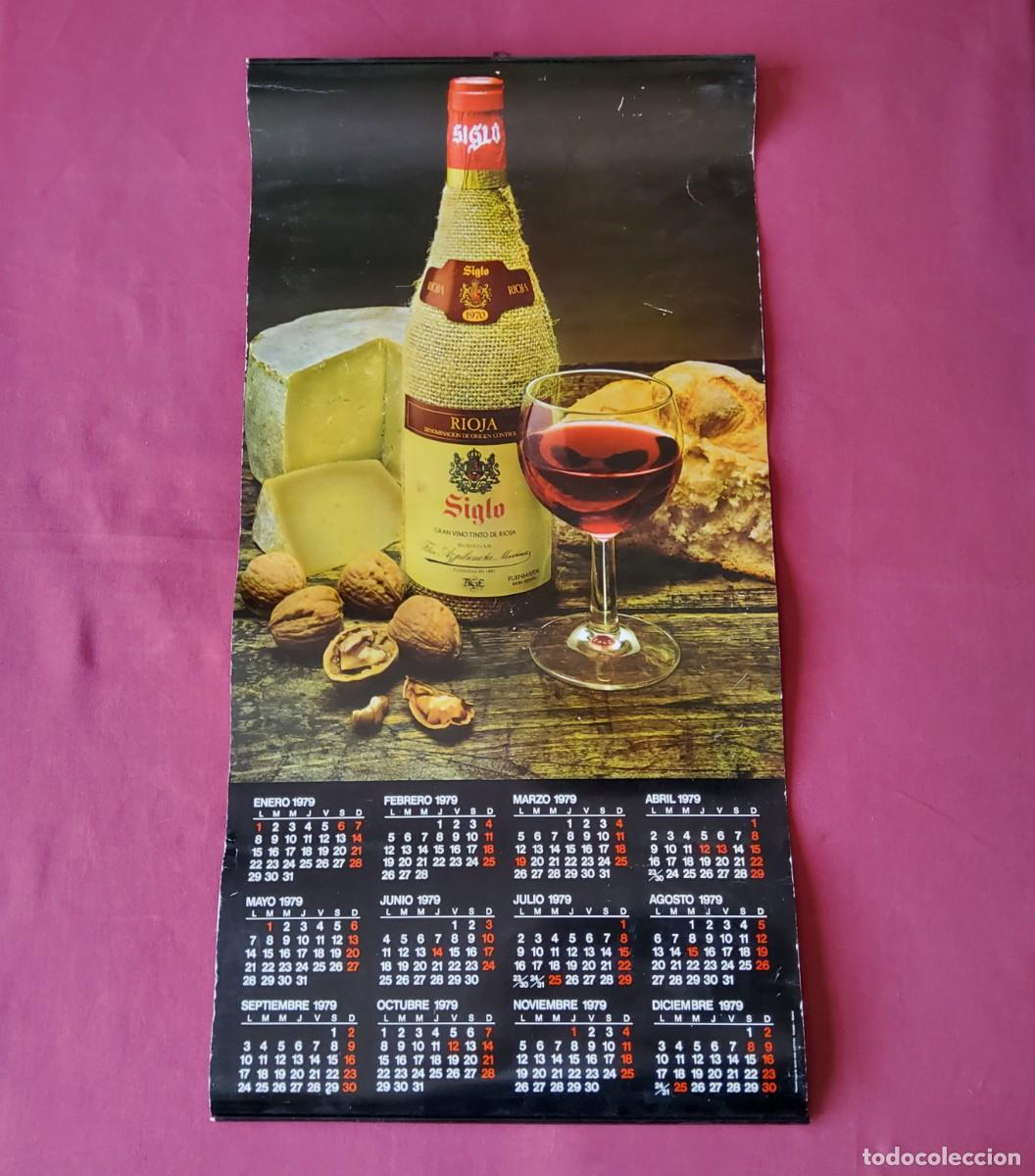 Carteles publicitarios: CALENDARIO DE PARED DE 1979 CON PUBLICIDAD DE VINO TINTO DE RIOJA SIGLO