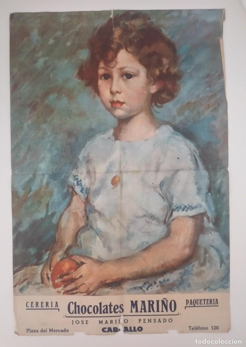 Carteles publicitarios: CARTEL ANTIGUO: Chocolates Mari&ntilde;o -Original