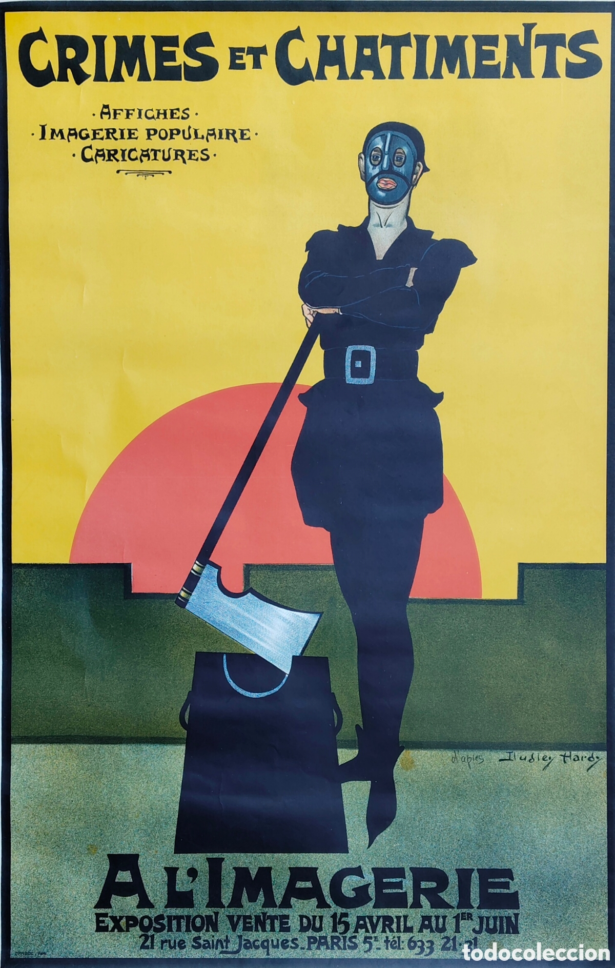 Carteles publicitarios: ANTIGUO Y PRECIOSO POSTER CARTEL PUBLICITARIO DE UNA EXPOSICI&Oacute;N DE ART NOUVEAU EN PARIS - DUDLEY HA