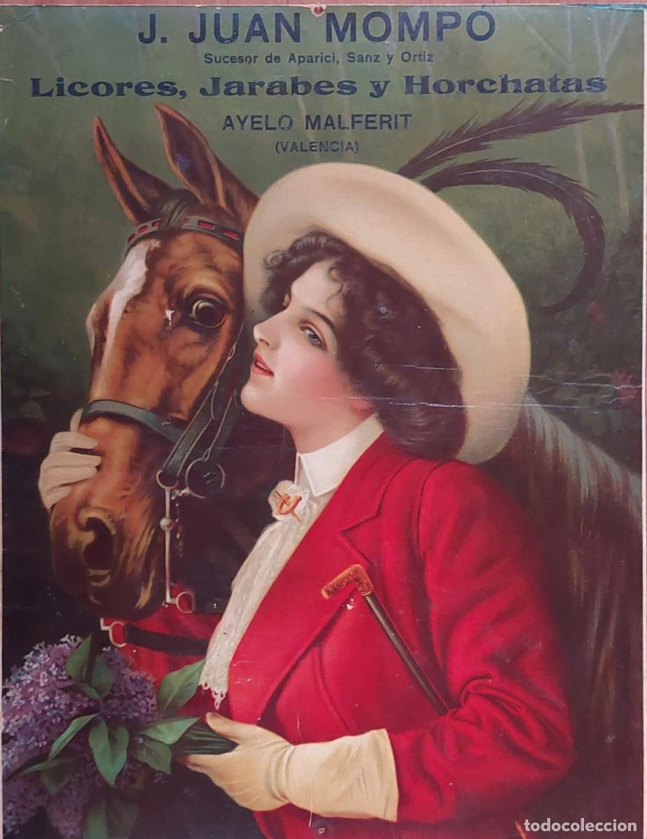 Carteles publicitarios: ANTIGUO CARTEL CALENDARIO J.JUA MOMPO ( LICORES Y JARABES )1932