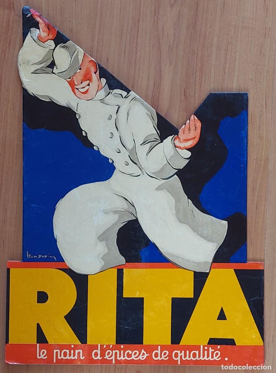 Carteles publicitarios: ANTIGUO CARTEL EXPOSITOR FRANCES ( RITA PAN DE ESPECIES ) 1930