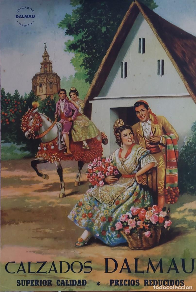 Carteles publicitarios: ANTIGUO CARTELL DE PUBLICIDAD ( CALZADOS DALMAO ) VALENCIA 1946