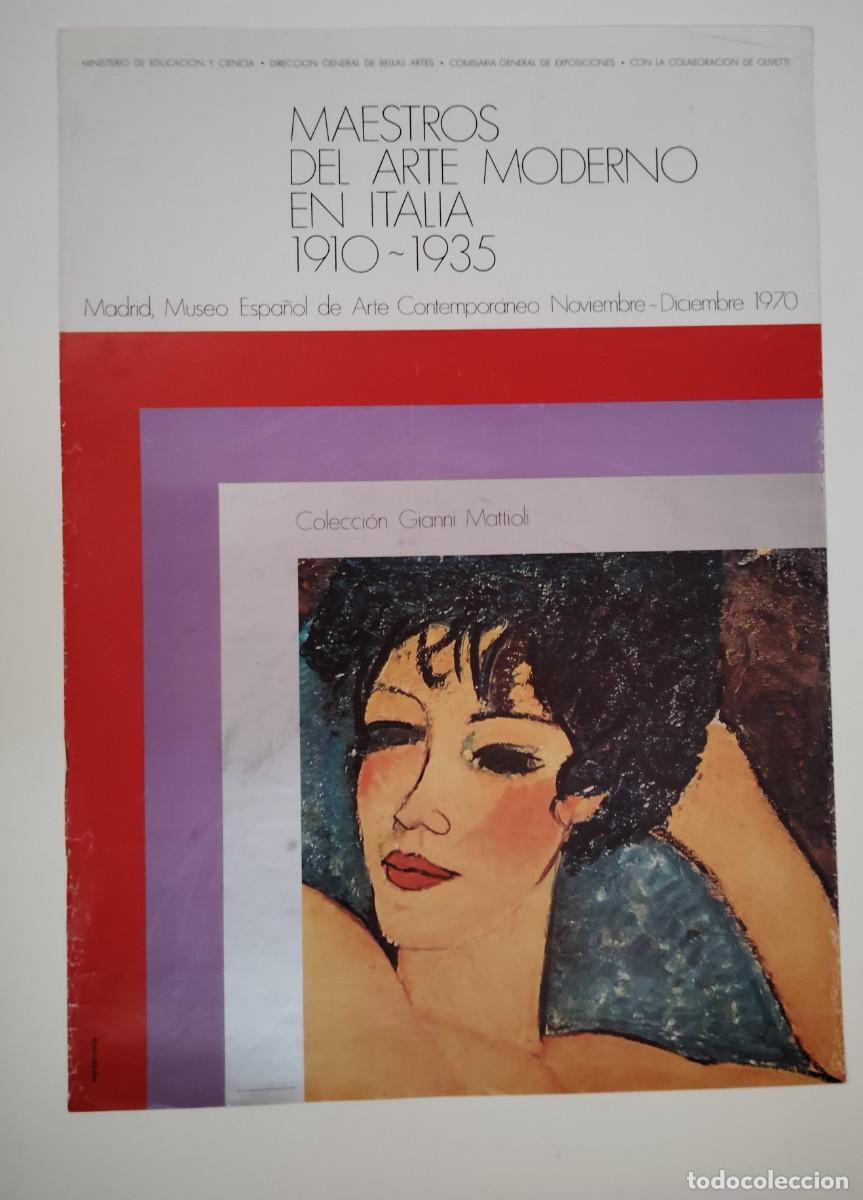 Carteles publicitarios: CARTEL MAESTROS ARTE MODERNO EN ITALIA 1970.EL ENVIO CERTIFICADO ESTA INCLUIDO.