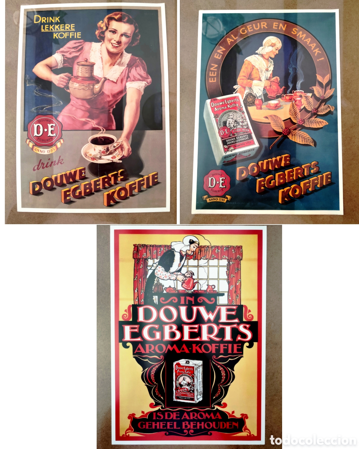 Carteles publicitarios: 03 p&oacute;ster Douwe Egberts Koffie - Nederlands Facs&iacute;mil Cartel publicitario