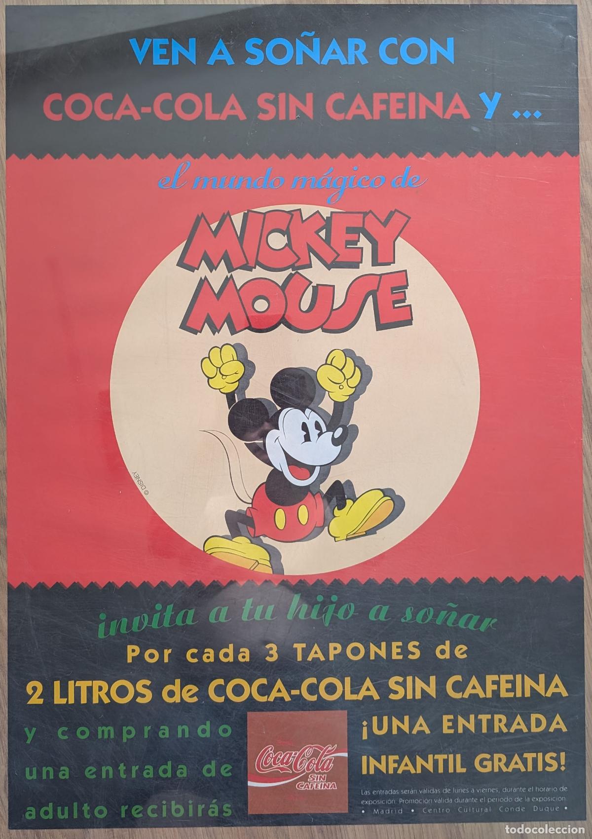 Carteles publicitarios: Poster - Ven a so&ntilde;ar con Coca-Cola sin cafeina y el mundo m&aacute;gico de Mickey Mouse