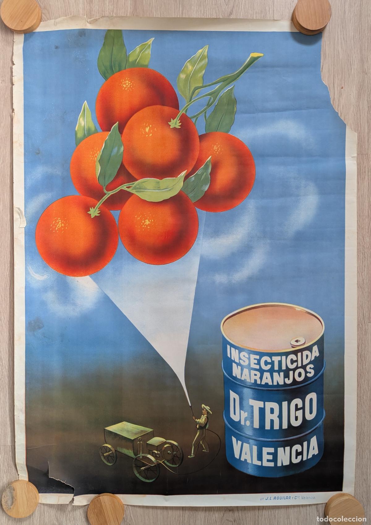 Carteles publicitarios: RW CARTEL PUBLICIDAD INSECTICIDA NARANJOS DR TRIGO VALENMCIA CPU68