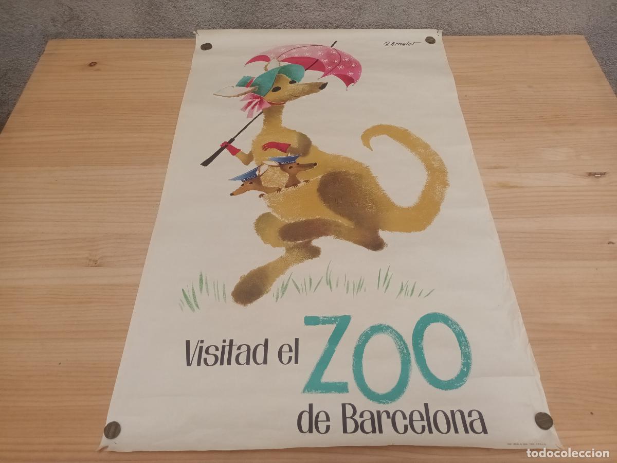Carteles publicitarios: CARTEL VISITAD EL ZOO DE BARCELONA. 1962. ILUSTRADOR ARNALOT