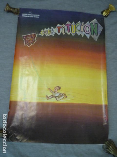 Carteles publicitarios: CARTEL DIRECCION GRAL JUVENTUD PROMOCION SOCIAL CONSTITUCION ESPA&Ntilde;OLA JULIO CEBRIAN 1981