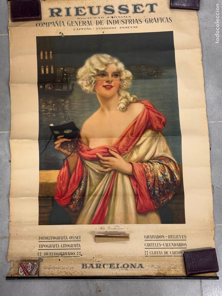 Carteles publicitarios: RIEUSSET COMPA&Ntilde;&Iacute;A GENERAL DE INDUSTRIAS GR&Aacute;FICAS - MARTIN KAVEL - CARTEL ANTIGUO - A&Ntilde;O 1931