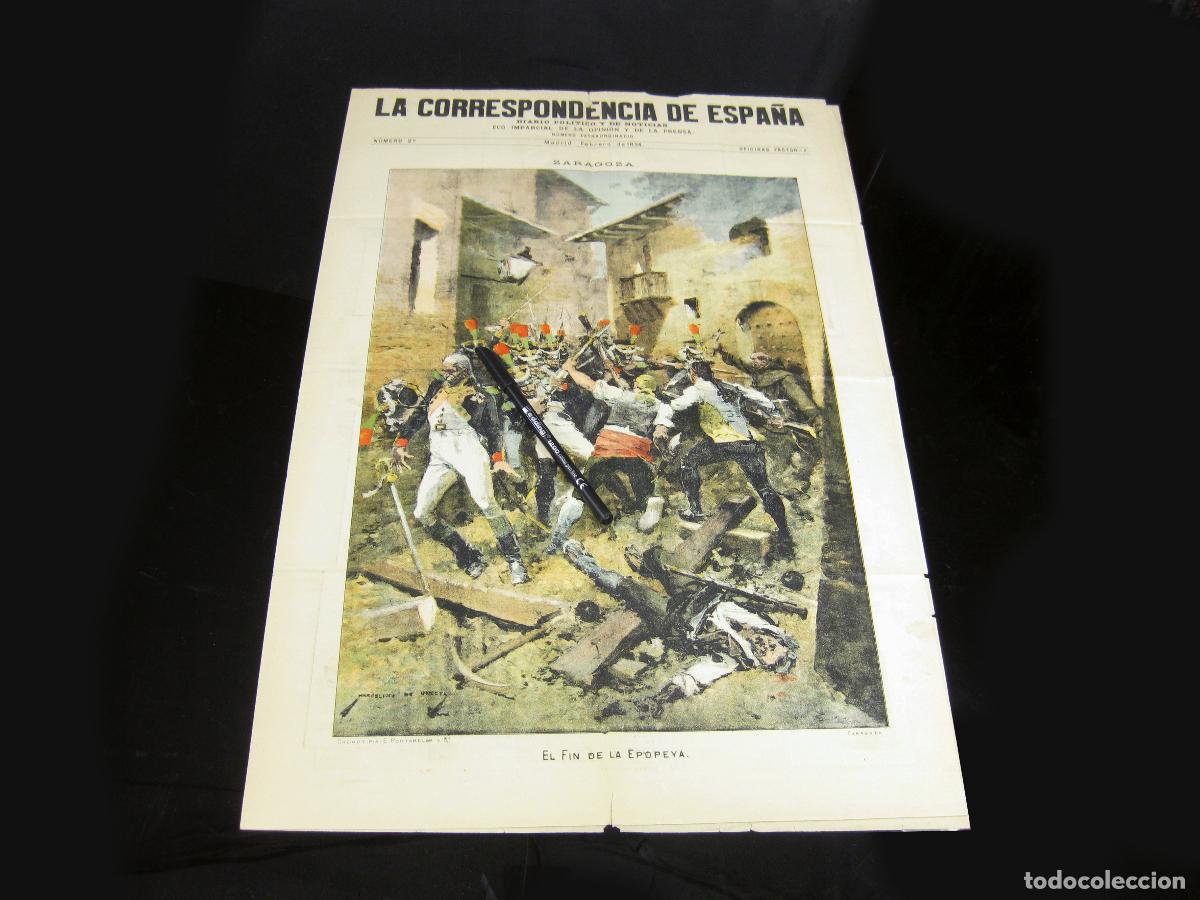 Carteles publicitarios: LA CORRESPONDENCIA DE ESPA&Ntilde;A. DIARIO POL&Iacute;TICO Y DE NOTICIAS N&ordm; 2. ZARAGOZA. FEBRERO DE 1894