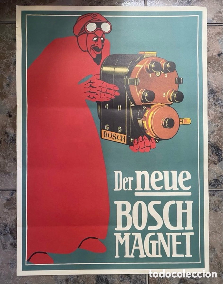 Carteles publicitarios: 3 x posters carteles vintage originales publicitarios autom&oacute;vil alemanes BOSCH