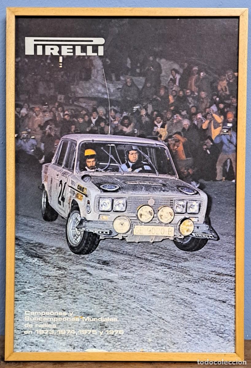 Carteles publicitarios: P&oacute;ster, Cartel original Pirelli &middot; Fiat 124 Abarth Rally
