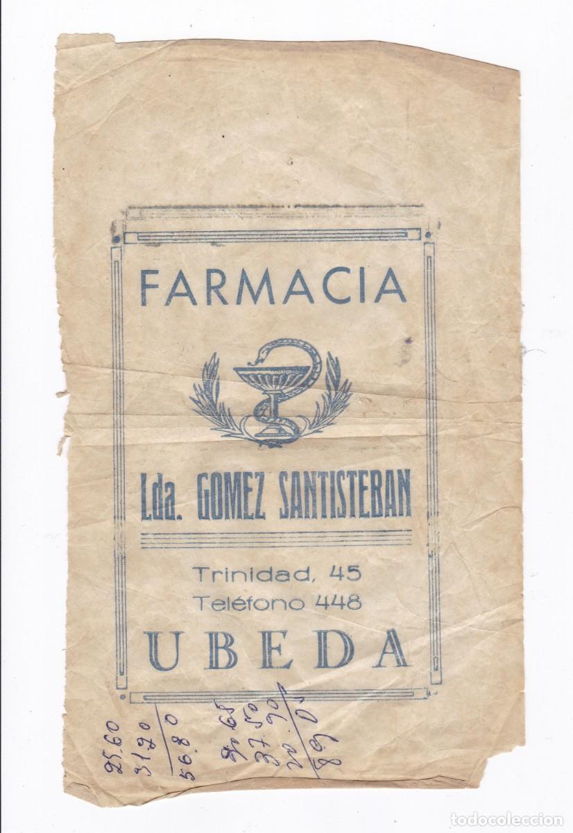 Affissi Pubblicitari: Antiguo papel o cartel publicitario de Farmacia. A&ntilde;os 40-50