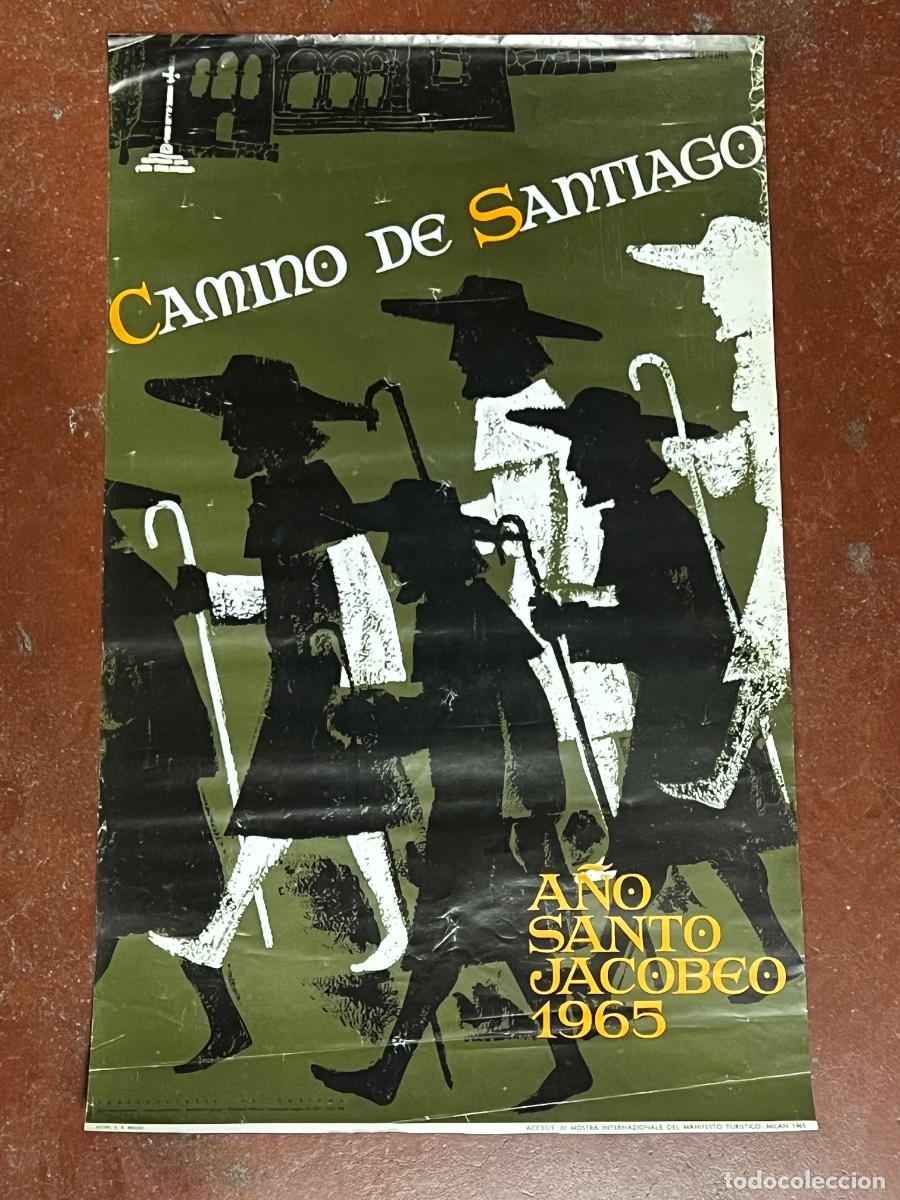 Carteles publicitarios: CARTEL PUBLICITARIO. CAMINO DE SANTIAGO. A&Ntilde;O SANTO JACOBEO 1965. AUTOR: A.R. MAC&Iacute;AS.