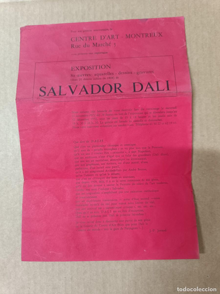 Carteles publicitarios: ANTIGUO CARTEL DE 1972, EXPOSICION DEL PINTOR SALVADOR DAL&Iacute; EN MONTREUX, SUIZA -P31