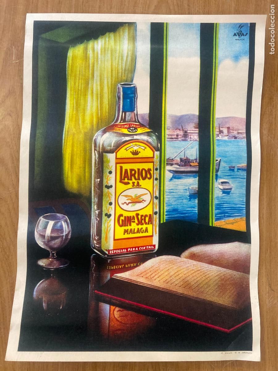 Carteles publicitarios: CARTEL GINEBRA LARIOS, MALAGA - VER FOTOS