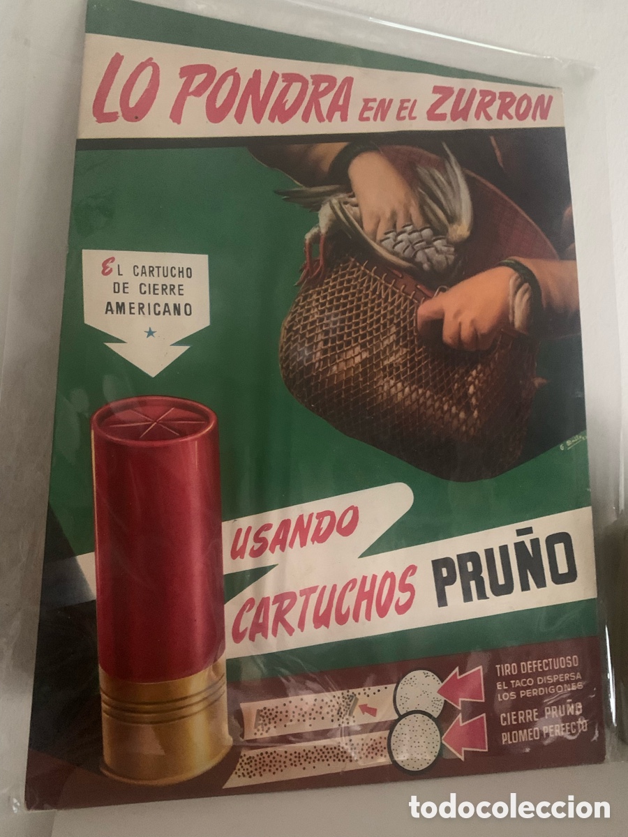 Carteles publicitarios: CARTEL DE CART&Oacute;N DE CARTUCHOS PRU&Ntilde;O.