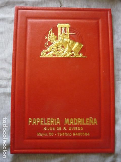 Carteles publicitarios: PAPELERIA MADRILE&Ntilde;A HIJOS DE R. OVIEDO CARTEL EN RELIEVE 32 X 46 CM