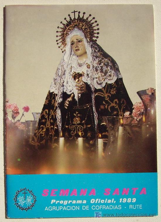 Programa Oficial Semana Santa De Rute 1989 Comprar Carteles Antiguos Semana Santa En 1188