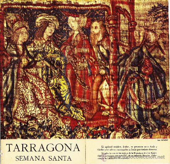 Carteles de Semana Santa: programa - semana santa - tarragona - a&ntilde;o 1958 - Foto 1
