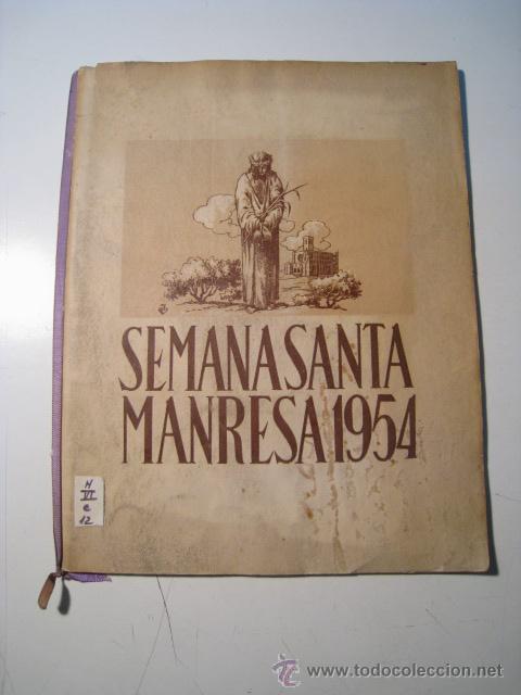 Carteles de Semana Santa: MANRESA - SEMANA SANTA - PROGRAMA 1954 - Foto 1
