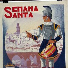 Carteles de Semana Santa: ANTIGUO CARTEL DE MONTORO, SEMANA SANTA 1962, ILUSTRADO POR RICARDO ANAYA – MIDE 83 X 60 CMS.