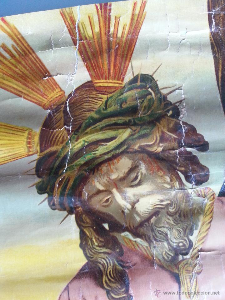 Carteles de Semana Santa: ANTIGUA LAMINA DEL GRAN PODER DE SEVILLA EN CROMO POSTAL - Foto 2
